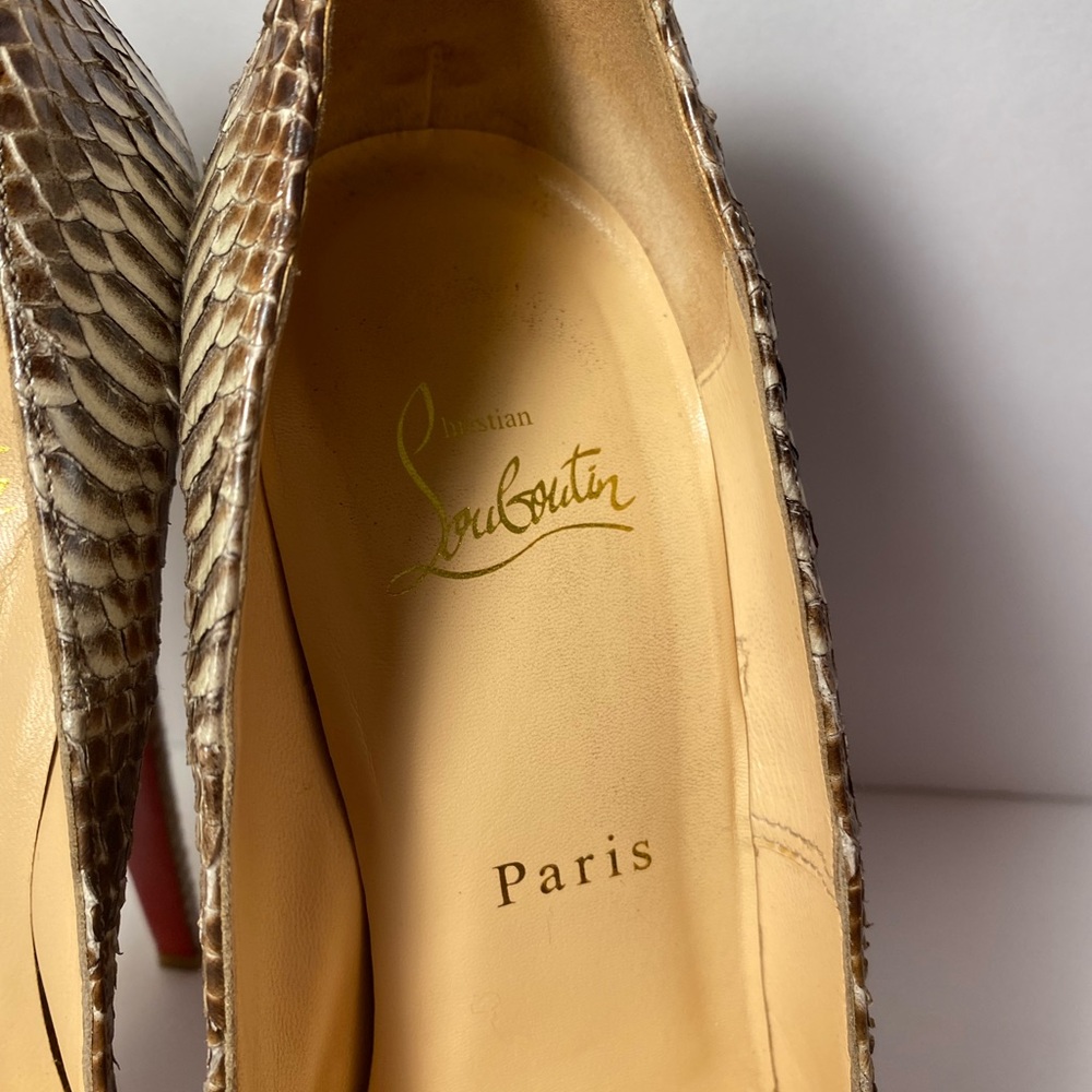 Christian Louboutin Daf daffodil heels pumps snake 39 8.5 - Picture 6 of 10